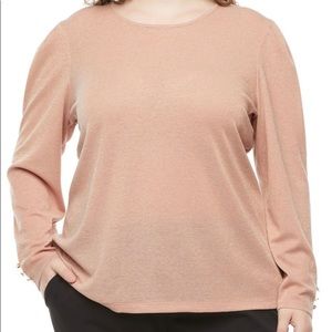 Cute pink and gold long sleeve top. New with tags.
